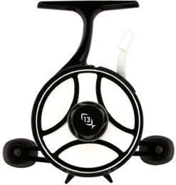 13 Fishing Black Betty Free Fall Ghost Ice Reel - Blackout Glow - L/H -Lunker Landing 13 fishing bbffgwbog2 5 lh black betty free fall ghost ice reel 85459.1651258633