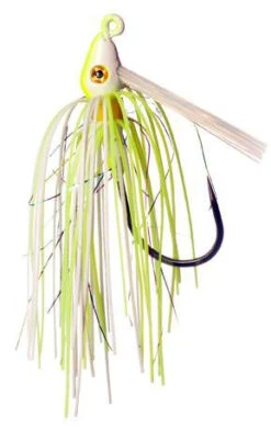 Outkast Tackle Pro Swim Jig - 1/4oz - White/Chartreuse