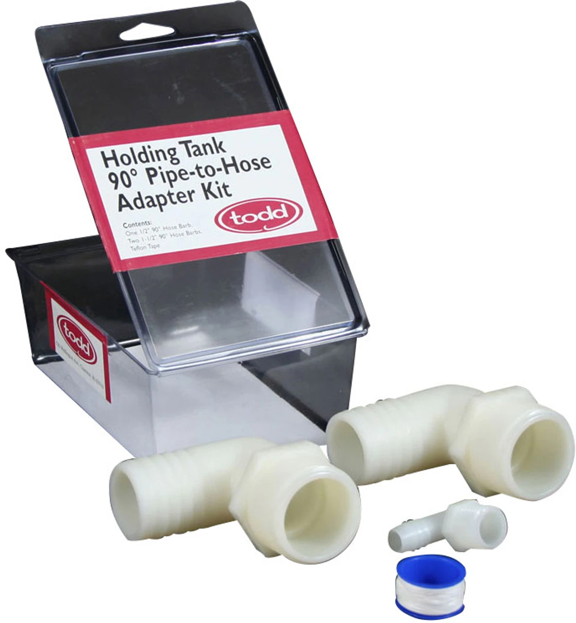 Todd 93-2221 Holding Tank 90 Degree Pipe-to-Hose Adaptor Kit 2 Todd 93-2221 Holding Tank 90 Degree Pipe-to-Hose Adaptor Kit