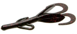 Zoom Baby Brush Hog Bait - 4in - Black Red Glitter